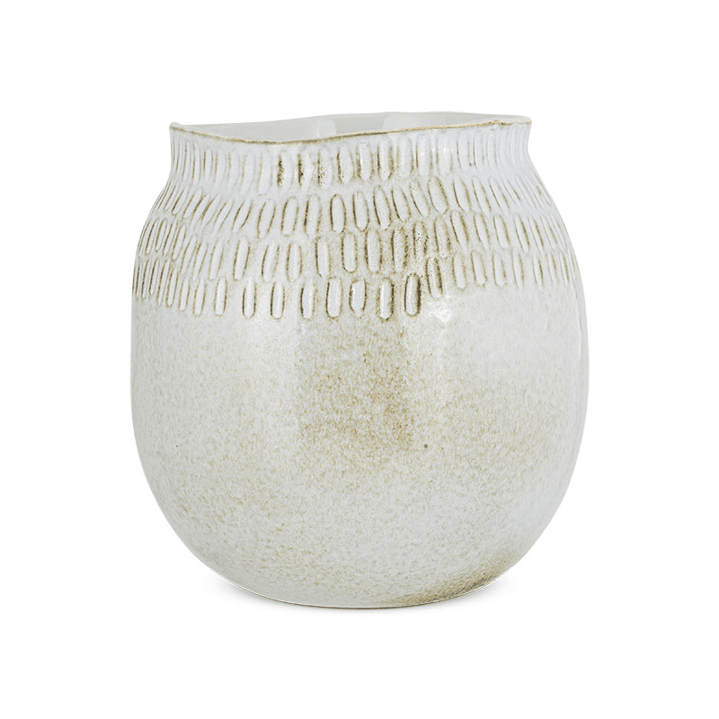 Anjuna Vase, H23cm, Reactive White