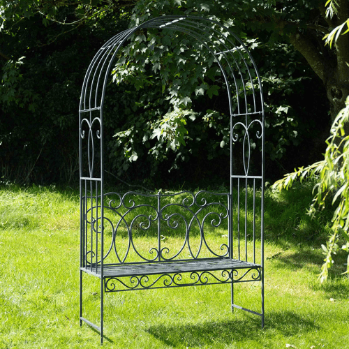 Image showing the Heritage Bench Arbour, Antique Grey product.