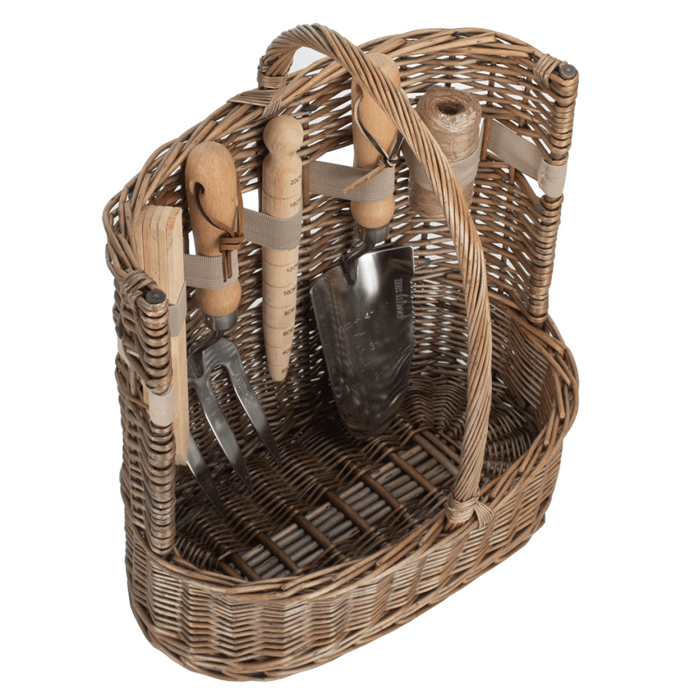 Large Antique Wash Garden Tool Basket