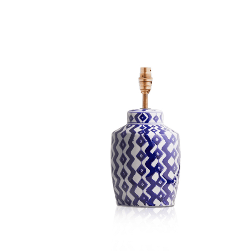 Image showing the Gingembre Table Lamp Base, 21 x 13 cm, Blue and White product.