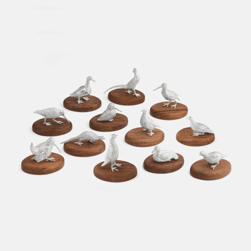 Image showing the The Highland Safari Collection Set of 12 placecard holders, L7 x W5 x H8cm, Game Birds product.