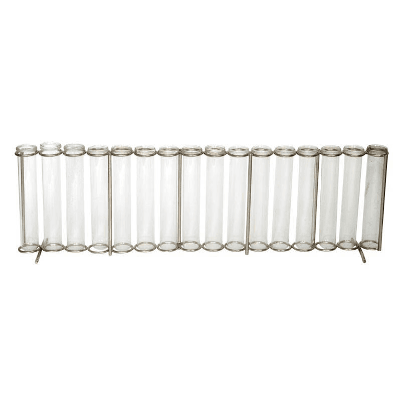 Linear Test Tube Vase, Silver