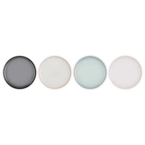 Image showing the Stoneware Coupe Set of 4 Side Plates, Multi product.