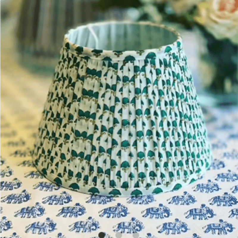 Arjuna Empire Lampshade, 16", Green