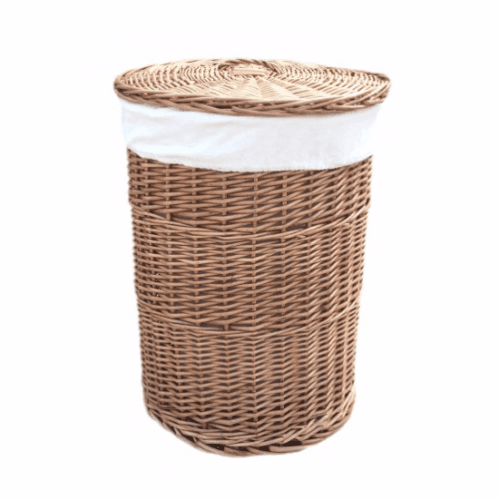 Image showing the Willow Basket & Lining, Light Steamed, 46x60cm, Natural product.