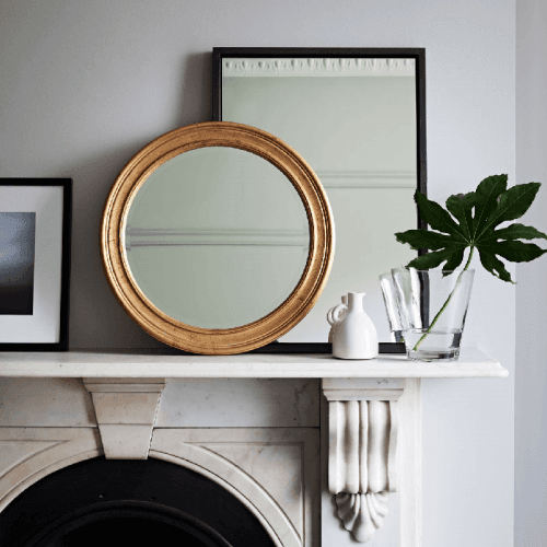 Image showing the Fleming Round Mirror, Gold product.