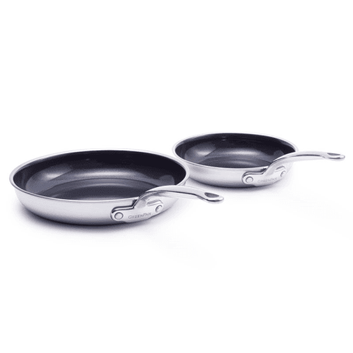 Image showing the Premiere 2 Piece Frying Pan Set, Stainless Steel product.