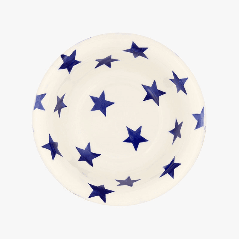 Blue Star Cereal Bowl, D16.5cm, Cream