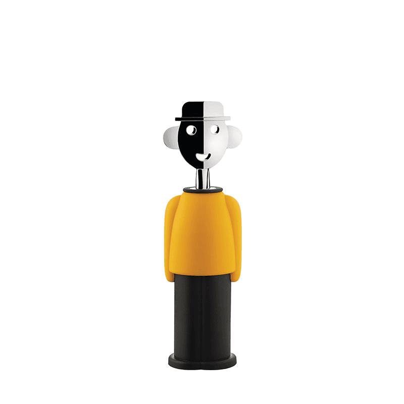 Alessandro Corkscrew, H21cm, Yellow and Black