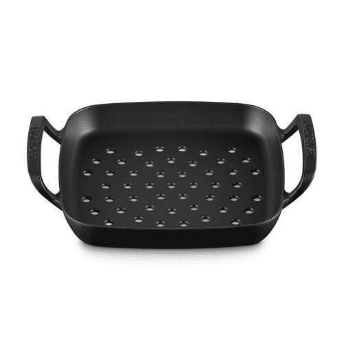 Image showing the BBQ Square Grill Cooking Basket, Satin Black product.