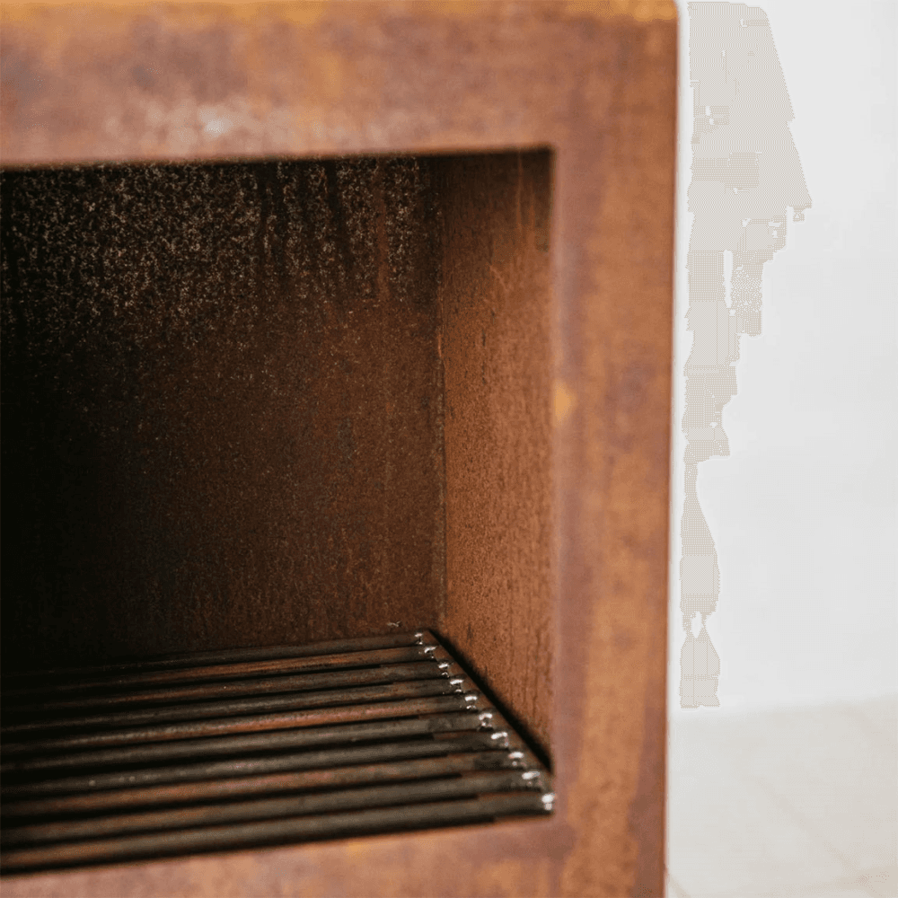 Oxidised Rust Log Burner, Brown