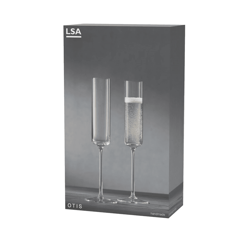 Otis Champagne Flutes Set of 2, 150ml, Clear