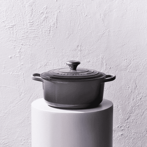 Image showing the Signature Cast Iron Round Casserole, Flint product.