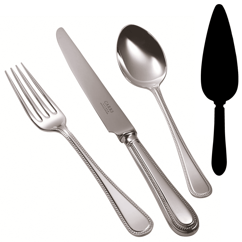 Bead Pie knife, silver plate