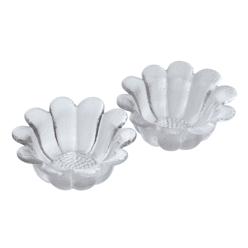 Image showing the Daisy Set of 2 Dishes, D18cm, Clear product.