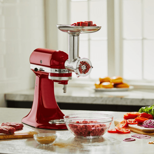 Image showing the Food grinder attachment, Metal product.