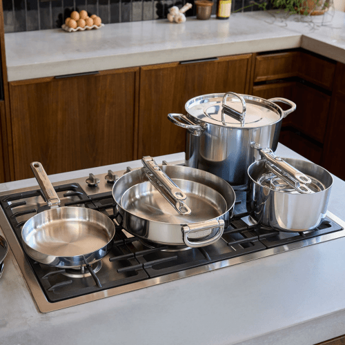 Image showing the Space 6 Piece Cookware Set, Stainless Steel product.