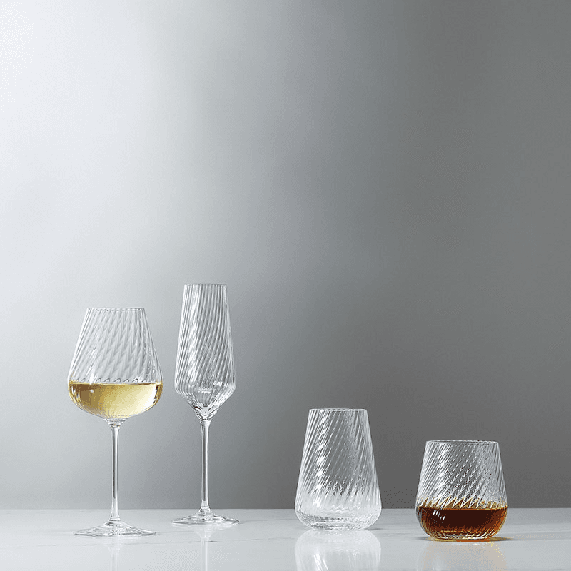 Vera Wang Swirl Set of 2 Tumblers, 365ml, Clear