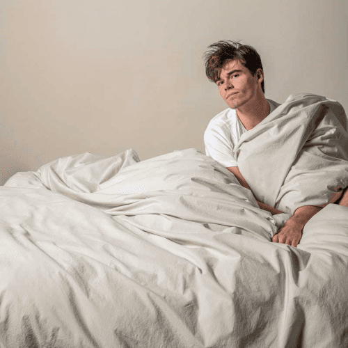 Image showing the Relaxed Cotton Super King Duvet Cover, Clay product.