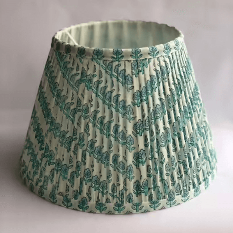 Neem Empire Lampshade, 16", Green/Blue
