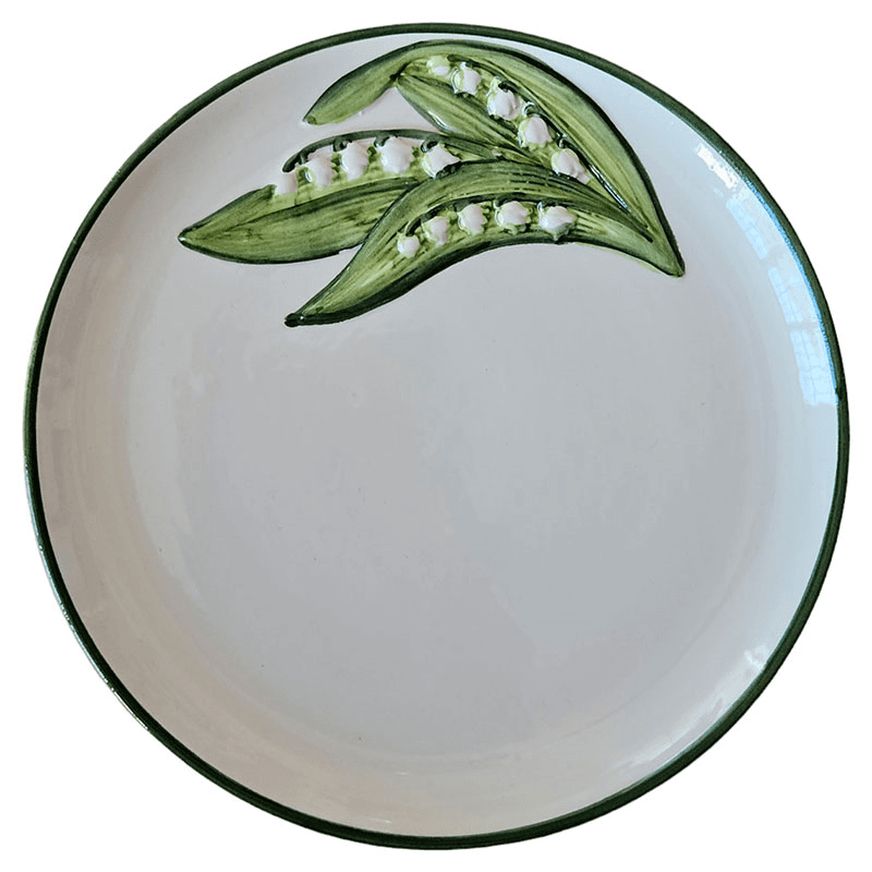Lily Of The Valley Side Plate, D21cm, Green