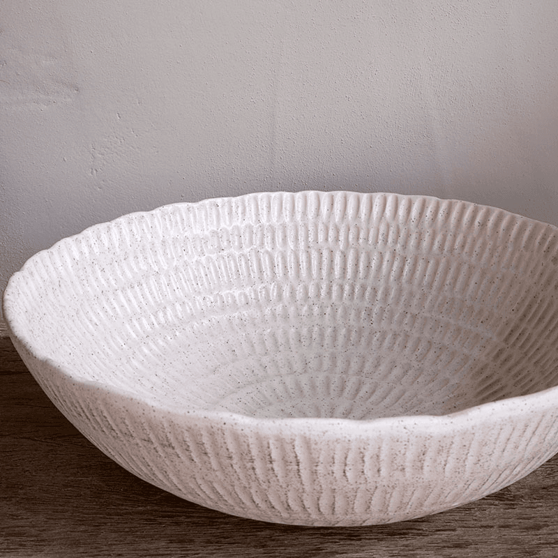 Kayanna Ceramic Decorative Bowl, White