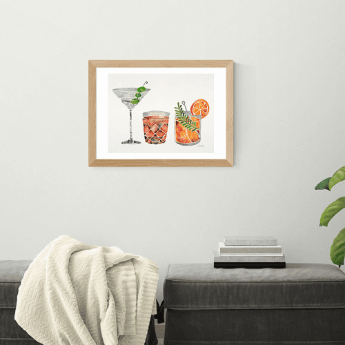 Image showing the Cat Coquillette Classic Cocktails Art Print, Multi product.