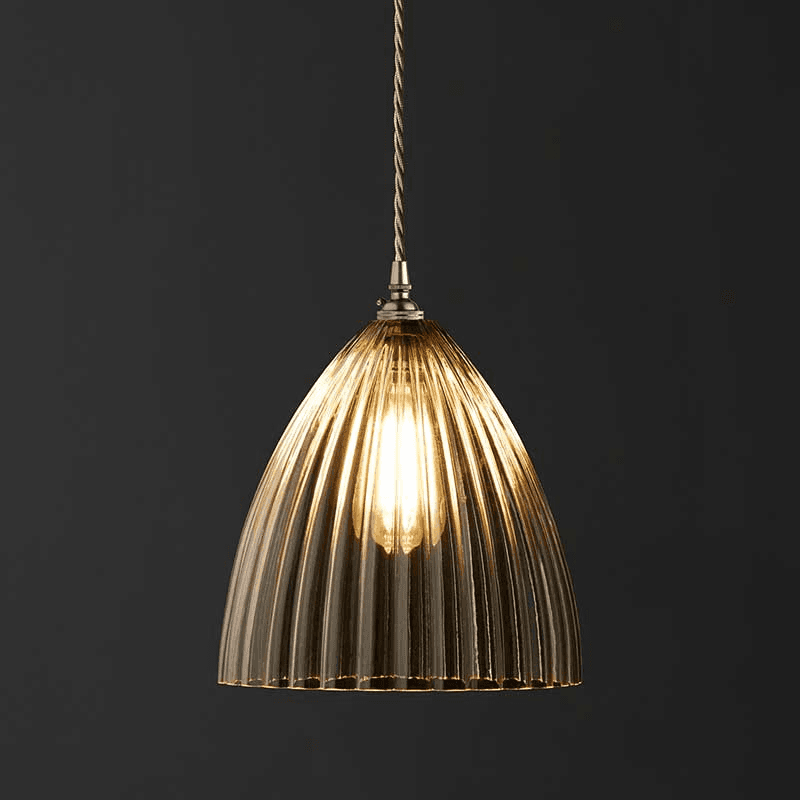 Scallop Pendant, Clear Glass