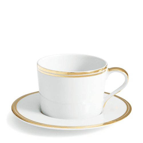 Image showing the Wilshire Teacup and saucer, gold product.