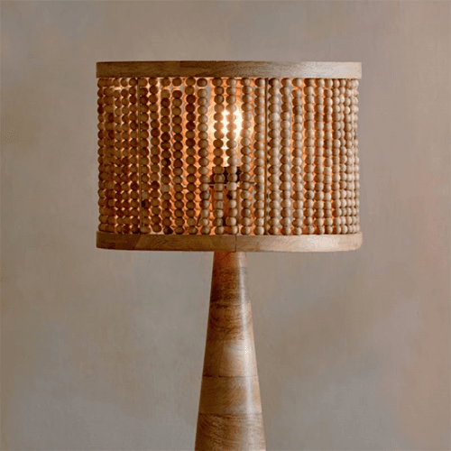 Image showing the Neela Mango Wood Lampshade, 30cm, Natural product.
