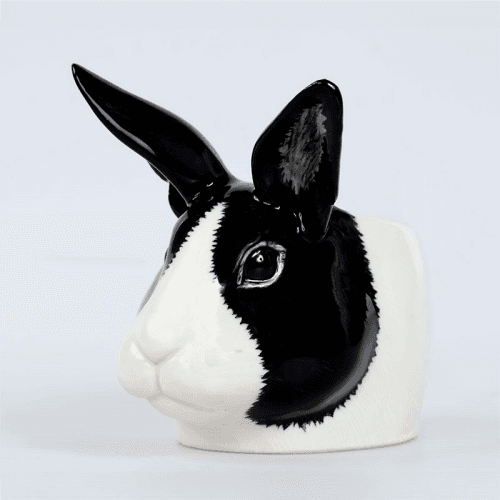 Image showing the Dutch Rabbit Egg Cup, H11cm, Black & White product.
