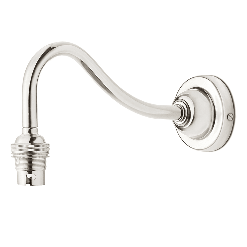 Swan Wall Light Fixture Only, H9cm x W7cm x D23cm, Antique Silver