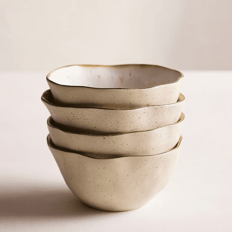 Emden Set of 4 Cereal Bowls, D11cm, Cream