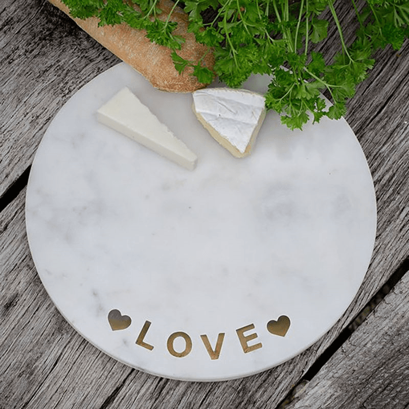 Marble Cheeseboard, D30cm, White