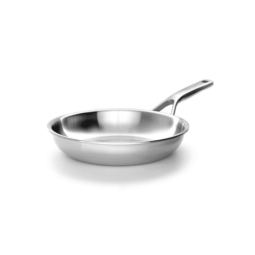 Image showing the MultiPly Stainless Steel Open Frying Pan, 20cm, Silver product.