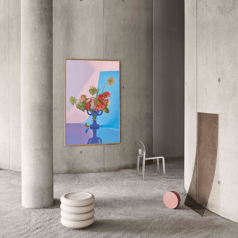 BLOOM 02 - Cyan Art Print, 50 x 70cm