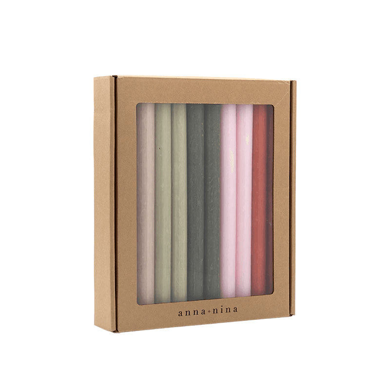 Essential Set of 20 Candles, H28cm, Multi