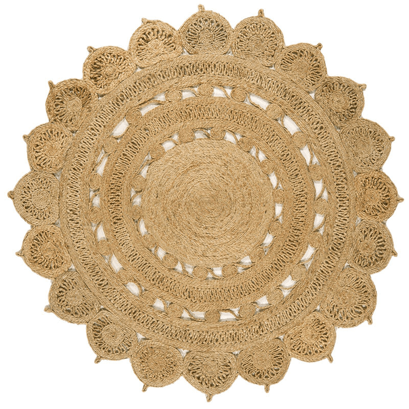 Zira natural round rug, 150 x 150cm, Natural