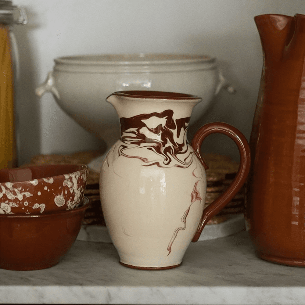 Marbre Marbled Jug, Brown