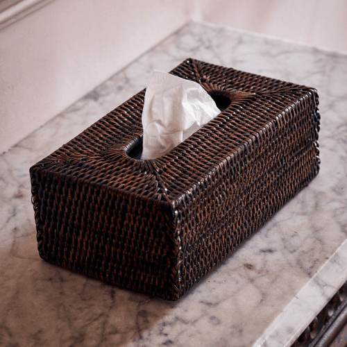 Image showing the Heho Rectangular Tissue Box, Brown product.