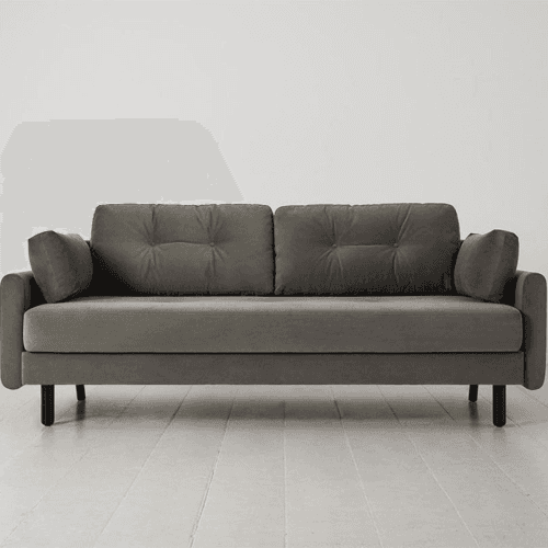 Image showing the Model 04 3 Seater Velvet Sofa, Elephant product.