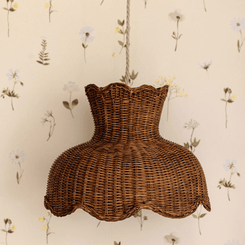 Image showing the Anar Rattan Pendant Shade, Teak product.