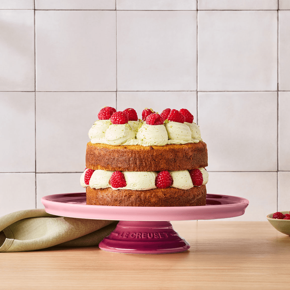 Stoneware Footed Cake Stand, Rose Quartz
