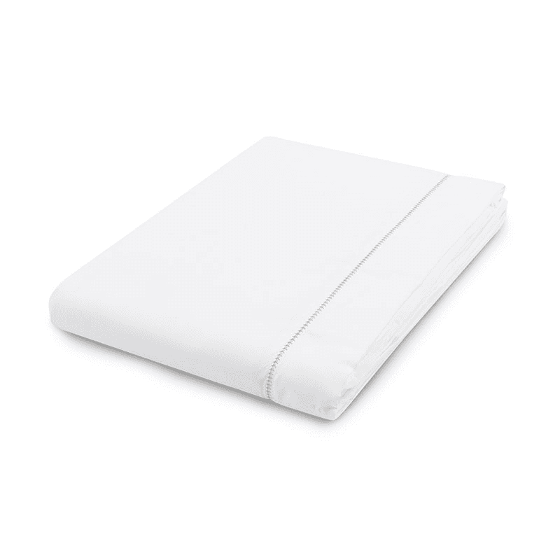 Porto Hemstitch Duvet Cover, Double, Straw