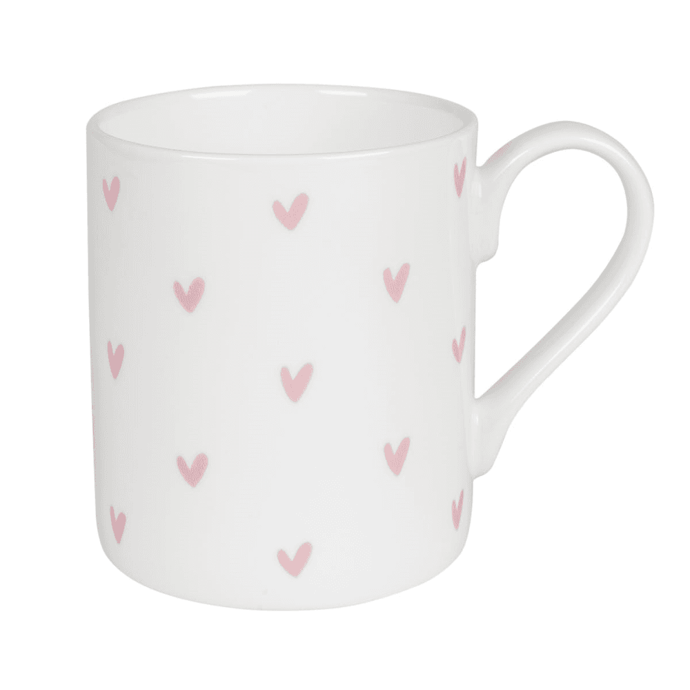 Pink Hearts Mug, Pink