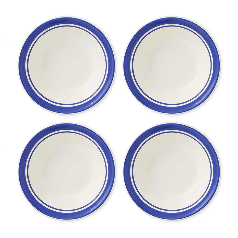 Potter's Stripe Set of 4 Bowls, Blue