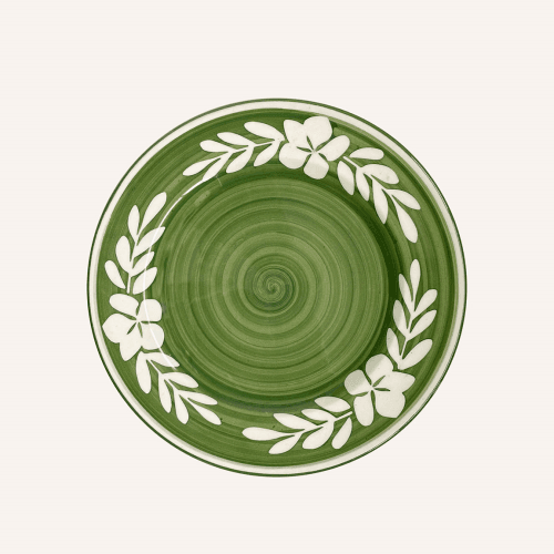 Image showing the Dark Flor Side Plate, D21cm, Fern Green product.