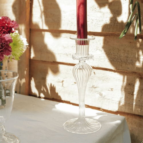 Image showing the Esna Candlestick, H20 cm, Clear product.