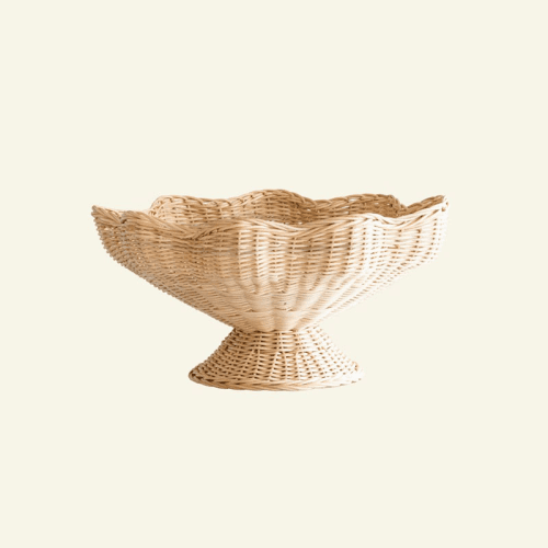 Image showing the Kishni Rattan Fruit Bowl, Natural product.