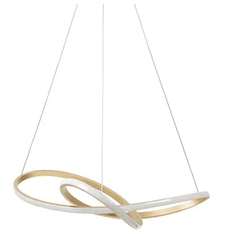 Ribbon LED Ceiling Pendant, H15cm, Satin Gold